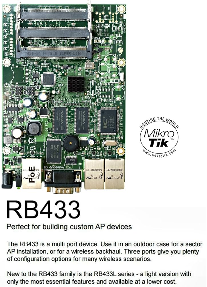 RouterBOARD MikroTik RB433L vista frontal